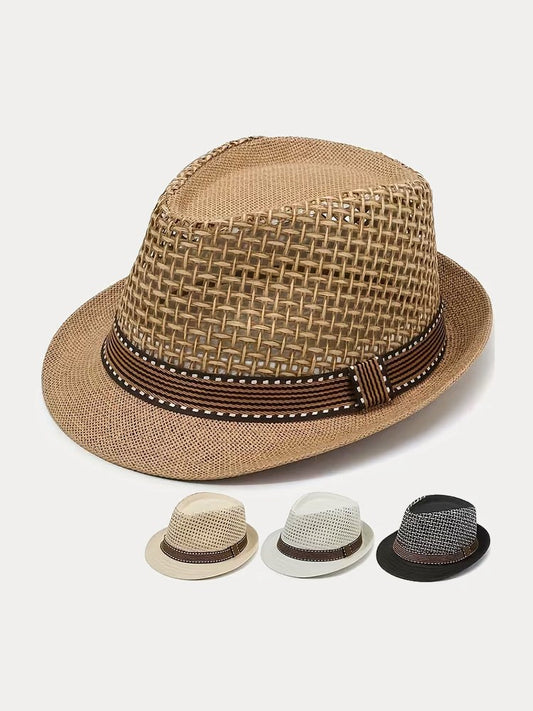 Unisex Summer Straw Panama Hat