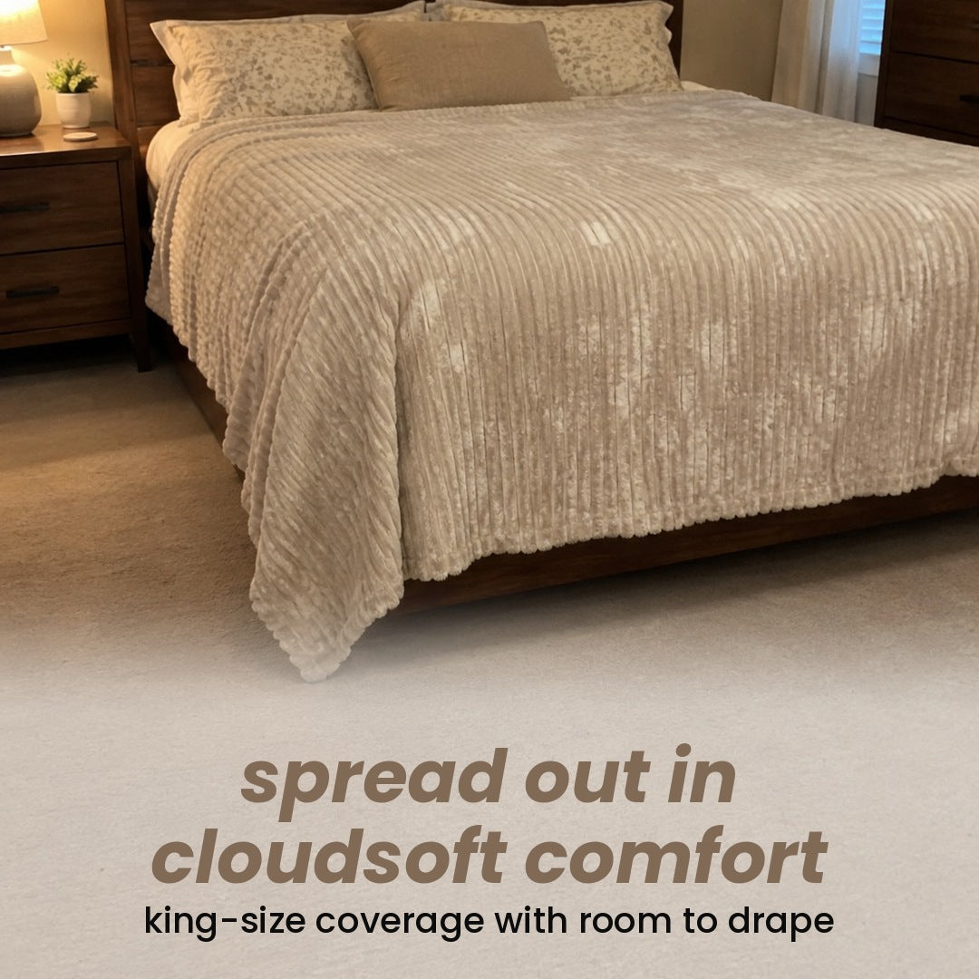 spread out in cloudsoft comfort: king-size coverage with room to drape