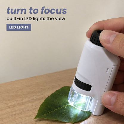 turn to focus: built-in LED lights the view