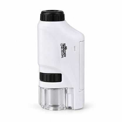 the MiniScope, white with black controls and a clear lower shroud, on the plain white listing background