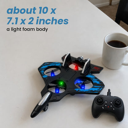 about 10 x 7.1 x 2 inches: a light foam body