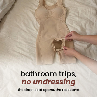 bathroom trips, no undressing: the drop-seat opens, the rest stays