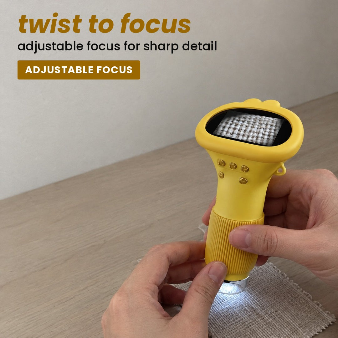 twist to focus: adjustable focus for sharp detail