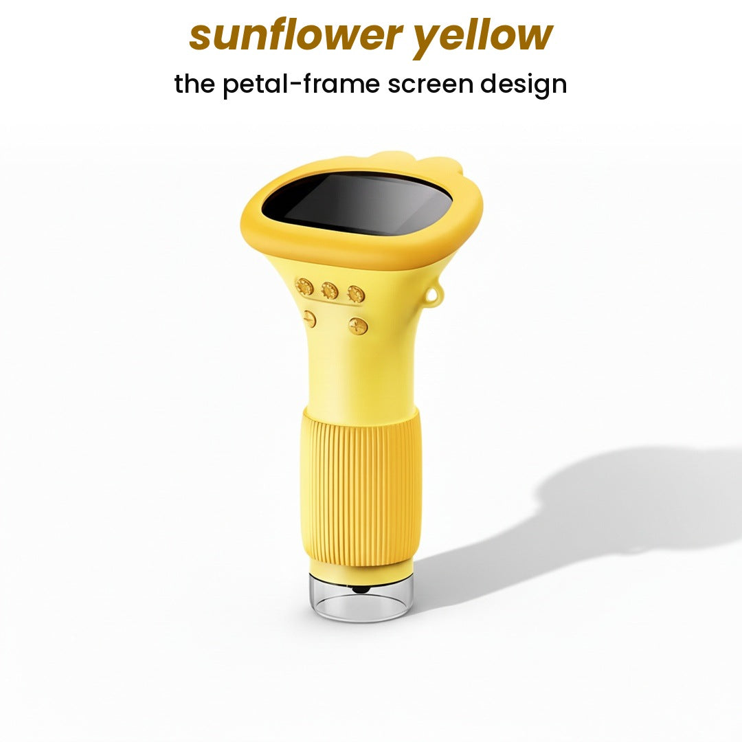 sunflower yellow: the petal-frame screen design