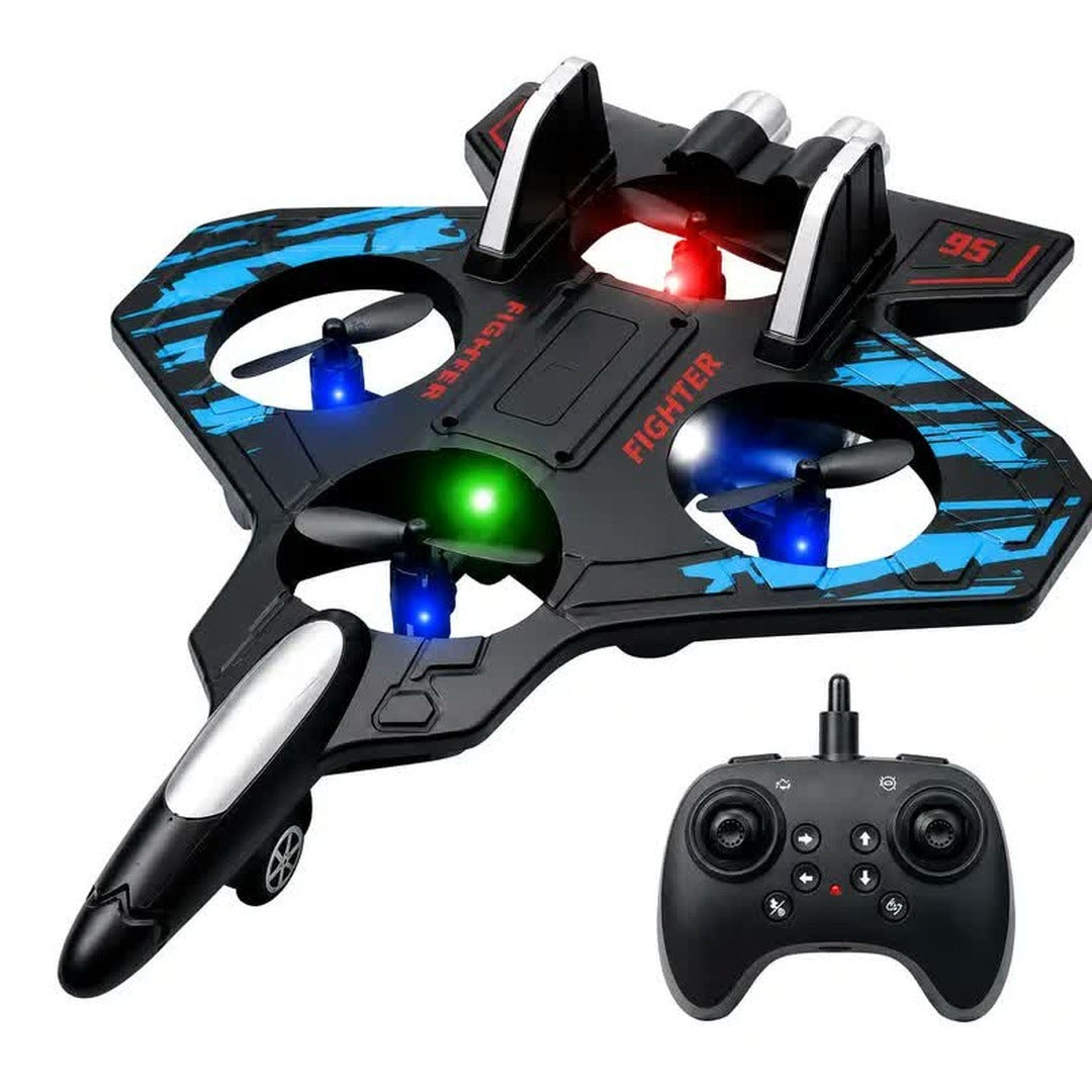 The jet and remote on a clean white background